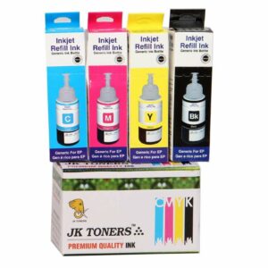 JK Toners 4 colour ink Compatible with EPSON L100 / L110 / L130 / L200 / L210 / L220 / L300 Multi Color Ink