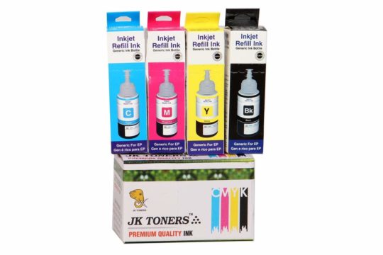 JK Toners 4 colour ink Compatible with EPSON L100 / L110 / L130 / L200 / L210 / L220 / L300 Multi Color Ink