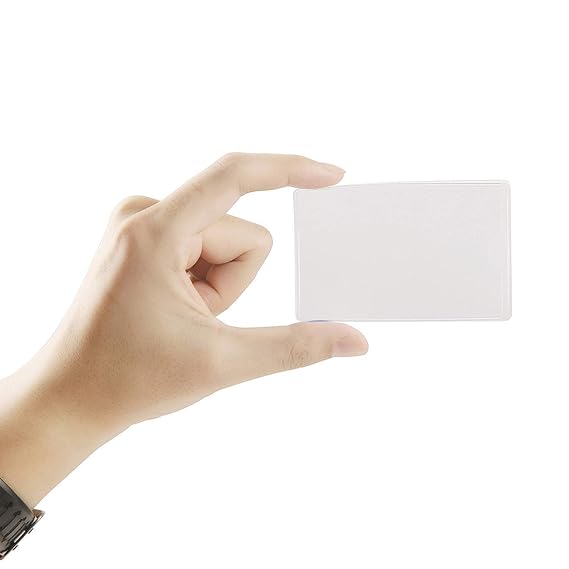 Adhar Card | Debit/Credit Card Protector Sleeve Transparent Plastic Holder for Cards (200 pouches)